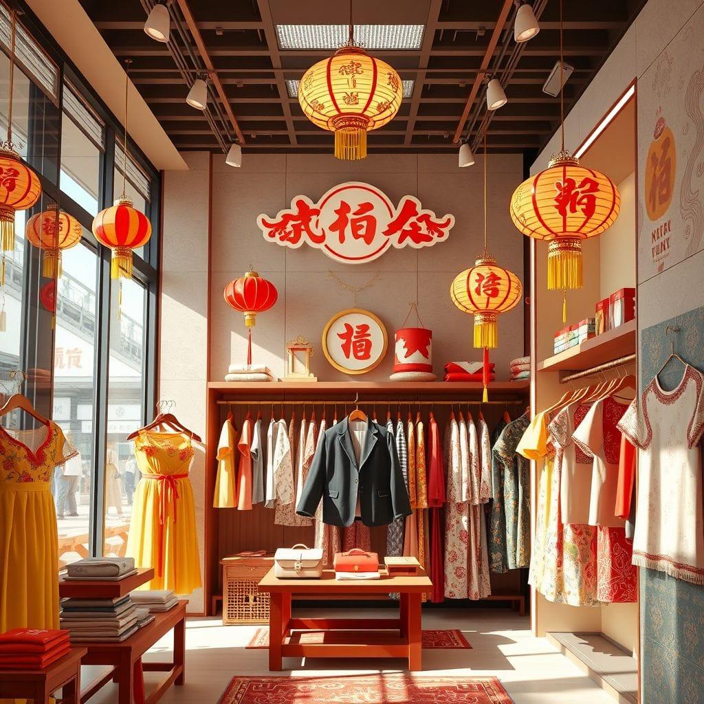 Chinese New Year clothing store - AI Generated