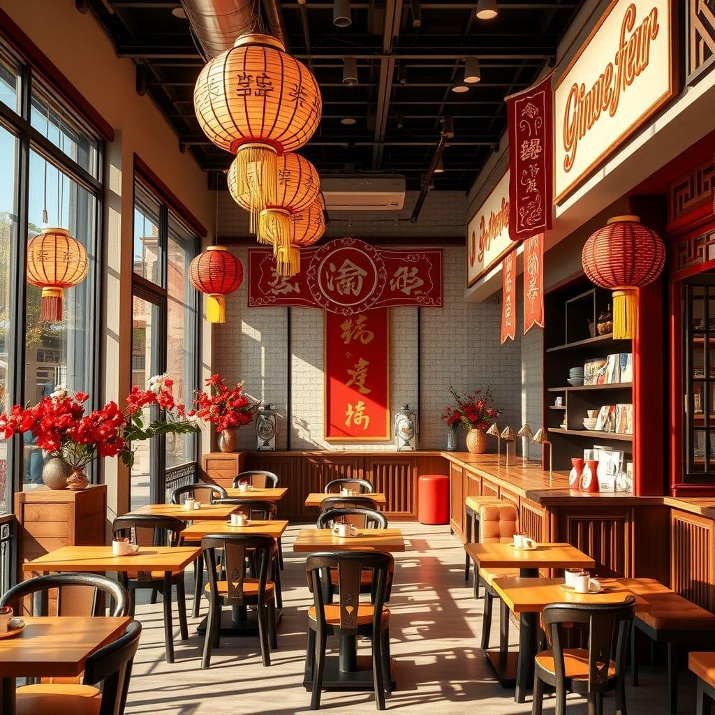 Chinese New Year coffee shop - AI Generated