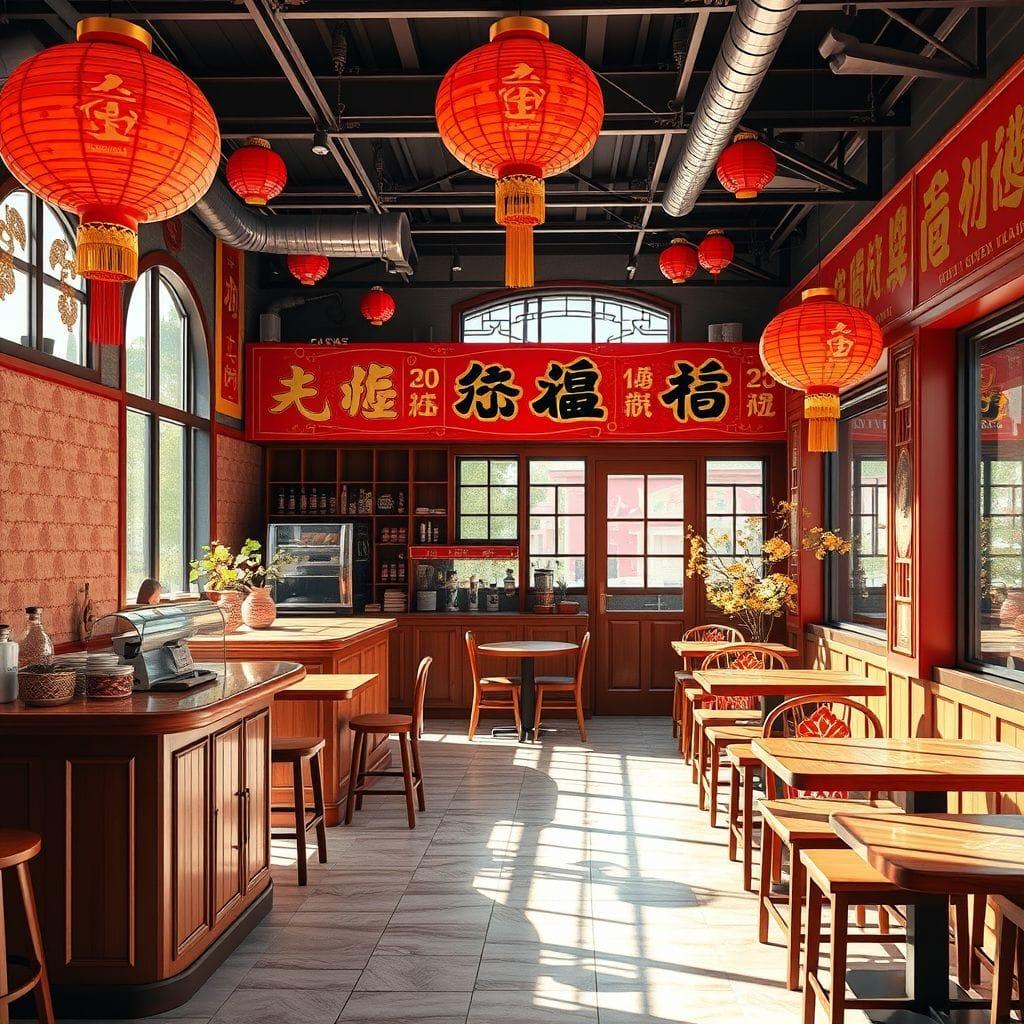 Chinese New Year coffee shop - AI Generated