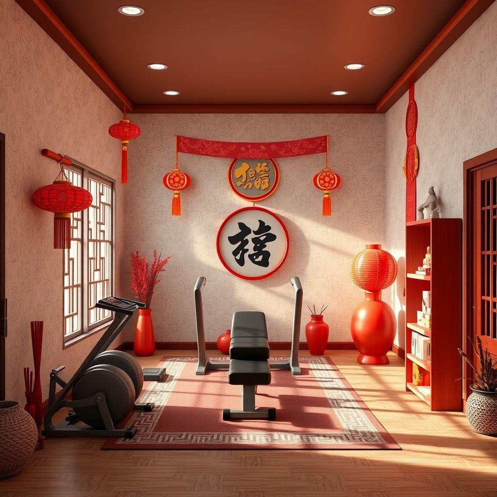 Chinese New Year home gym - AI Generated