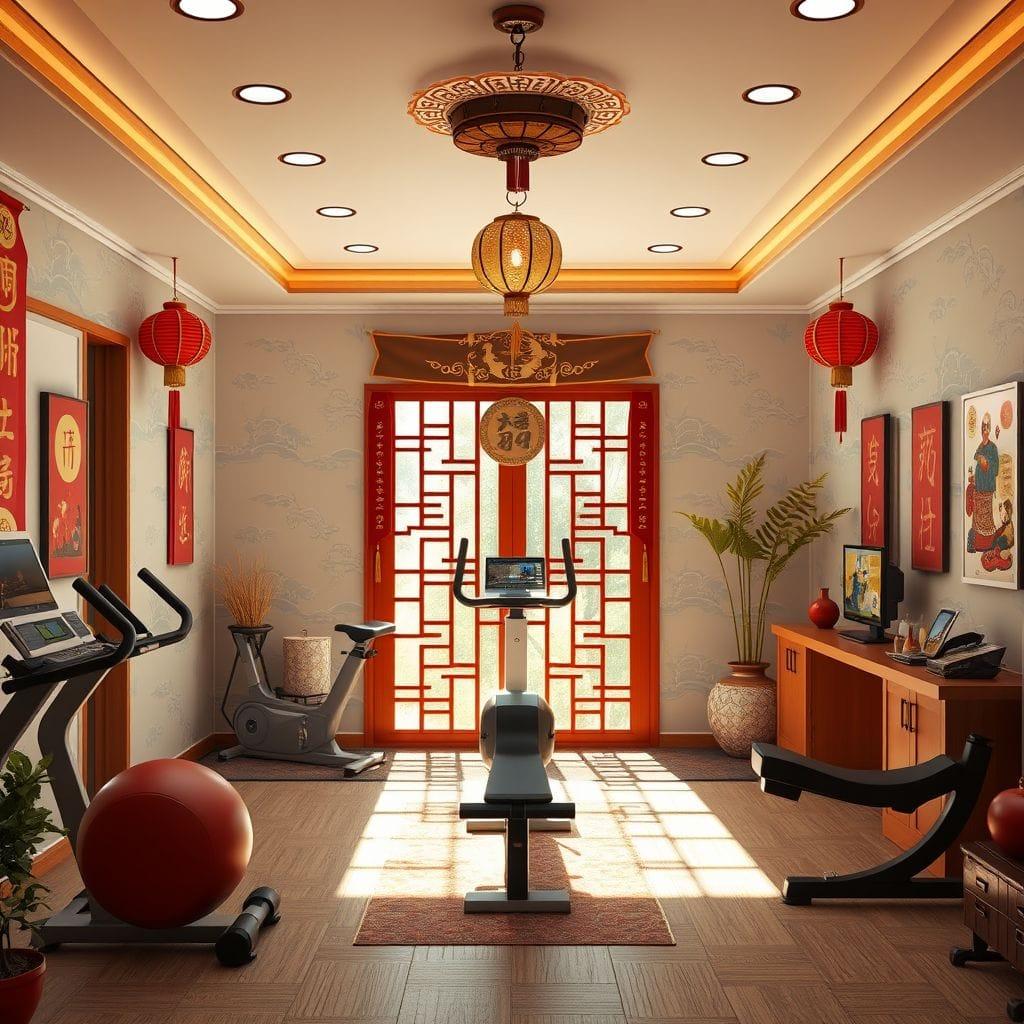 Chinese New Year home gym - AI Generated