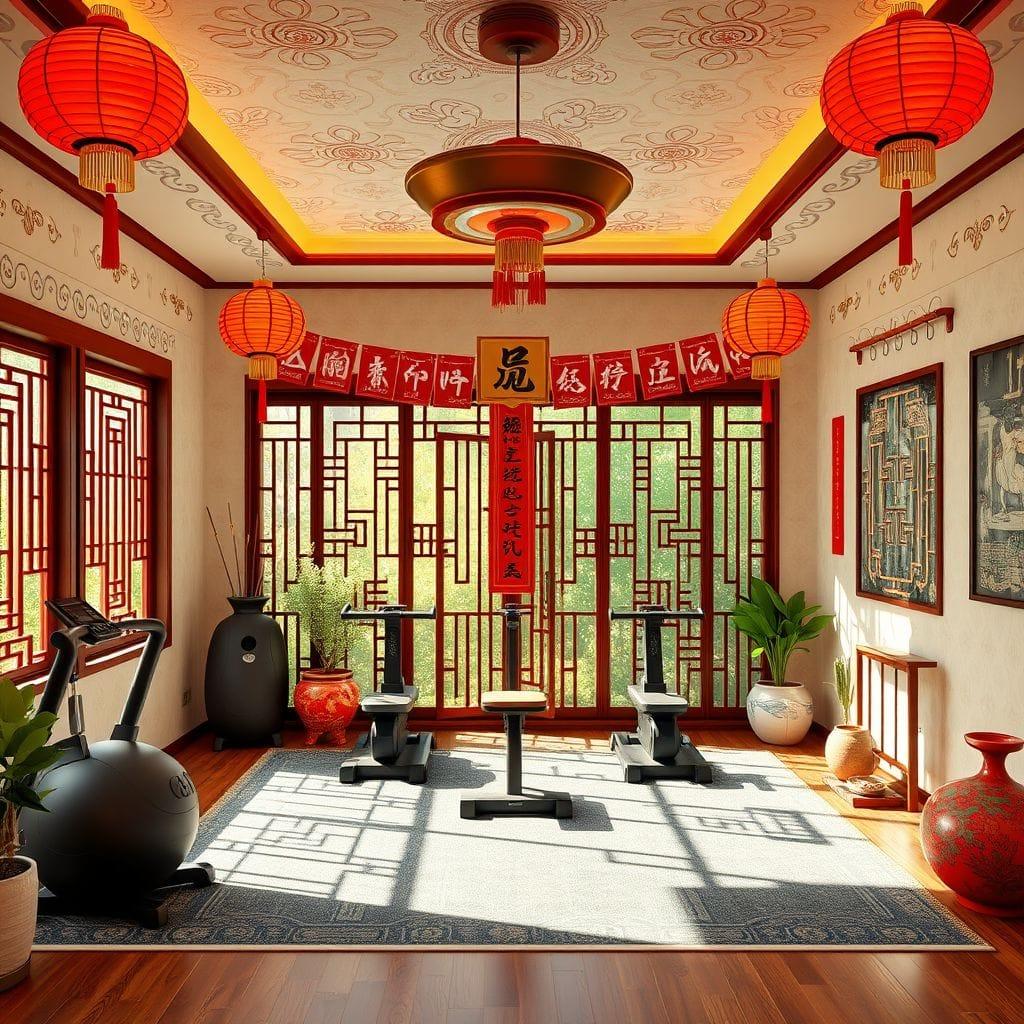 Chinese New Year home gym - AI Generated
