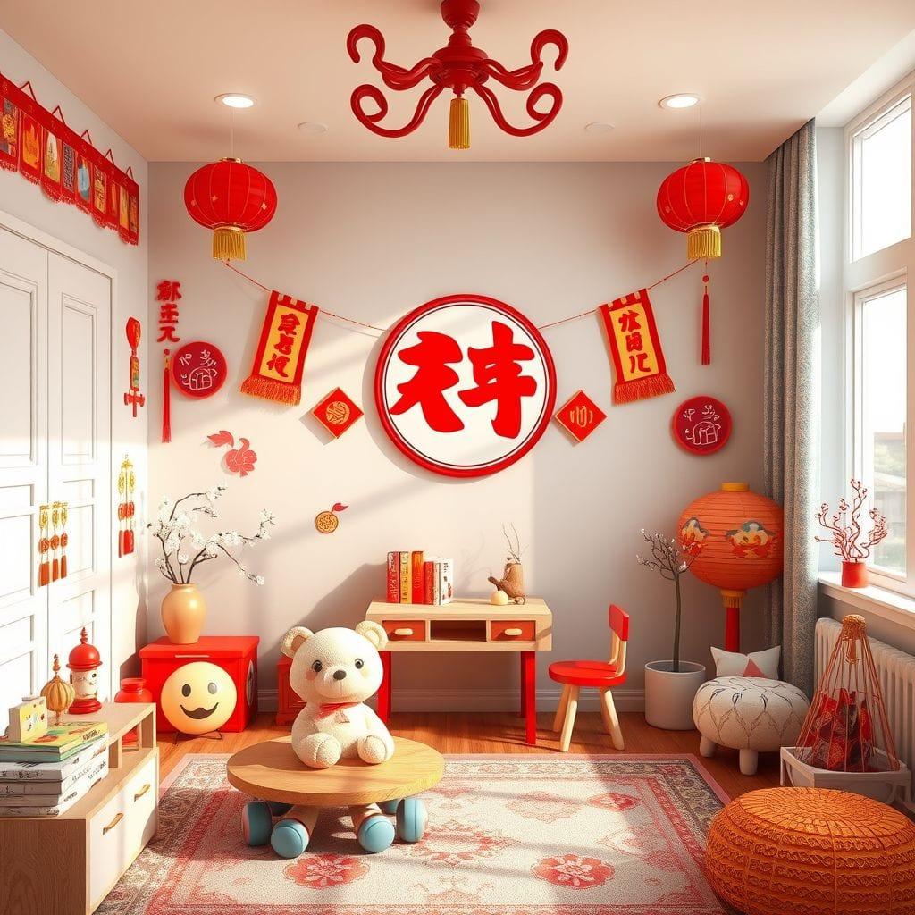 Chinese New Year kids room - AI Generated