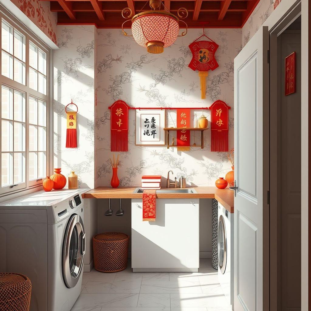 Chinese New Year laundry room - AI Generated