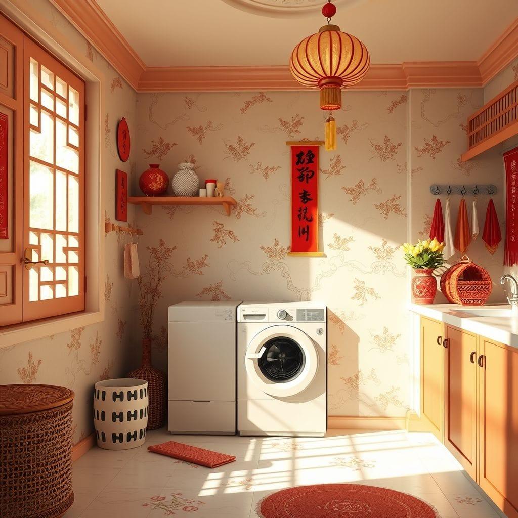 Chinese New Year laundry room - AI Generated