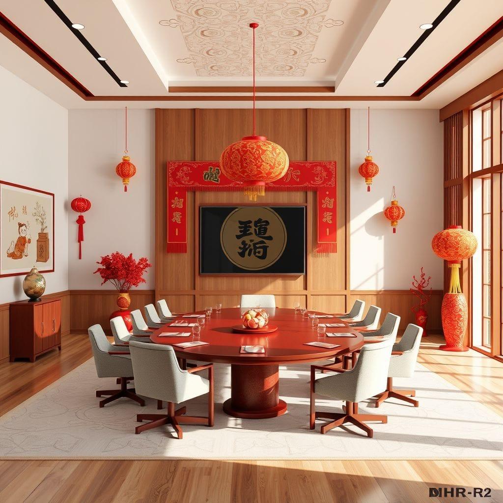Chinese New Year meeting room - AI Generated