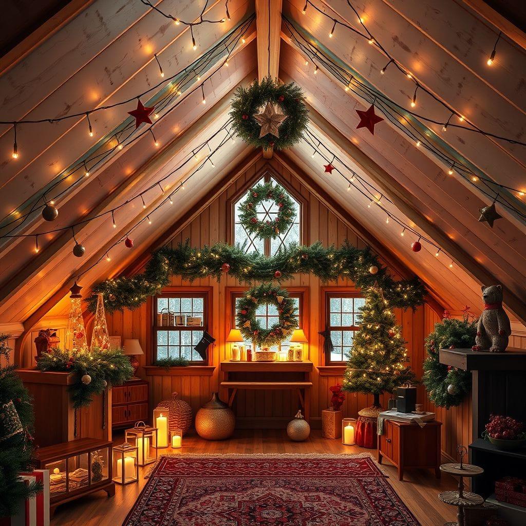 Christmas attic - AI Generated