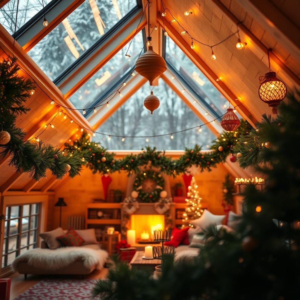 Christmas attic - AI Generated