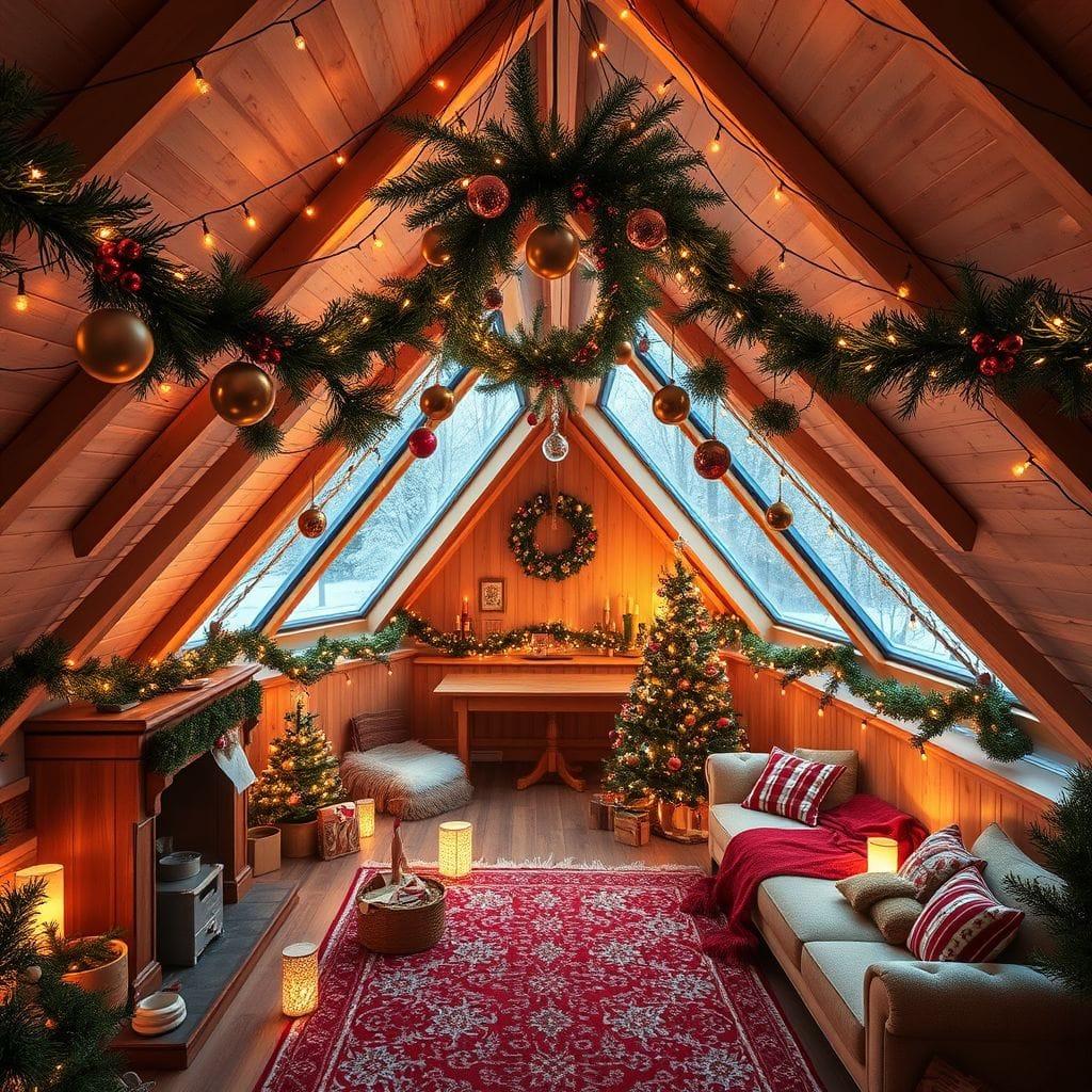 Christmas attic - AI Generated