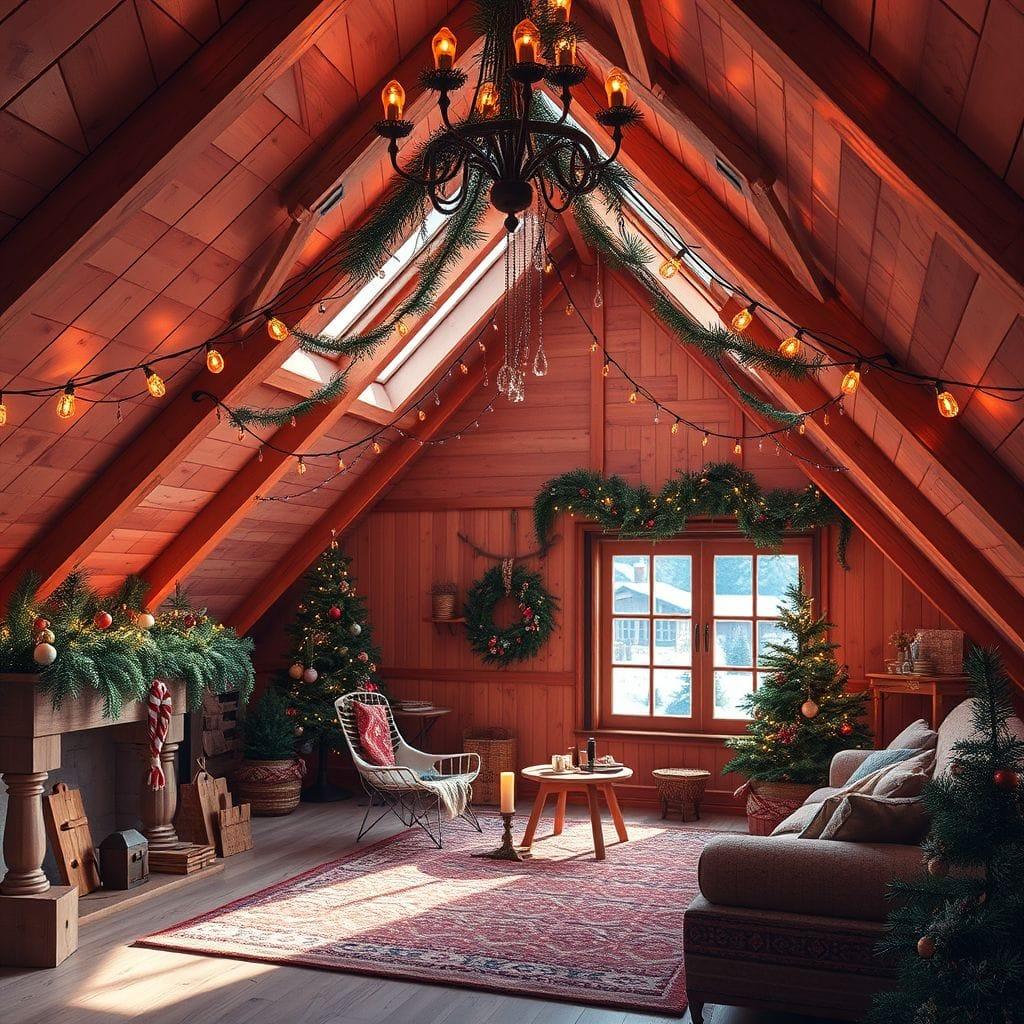 Christmas attic - AI Generated