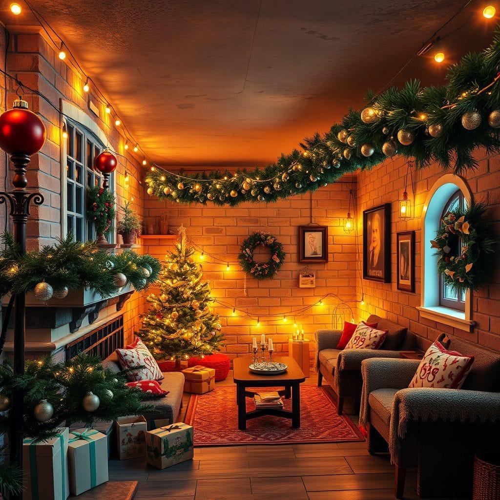 Christmas basement - AI Generated