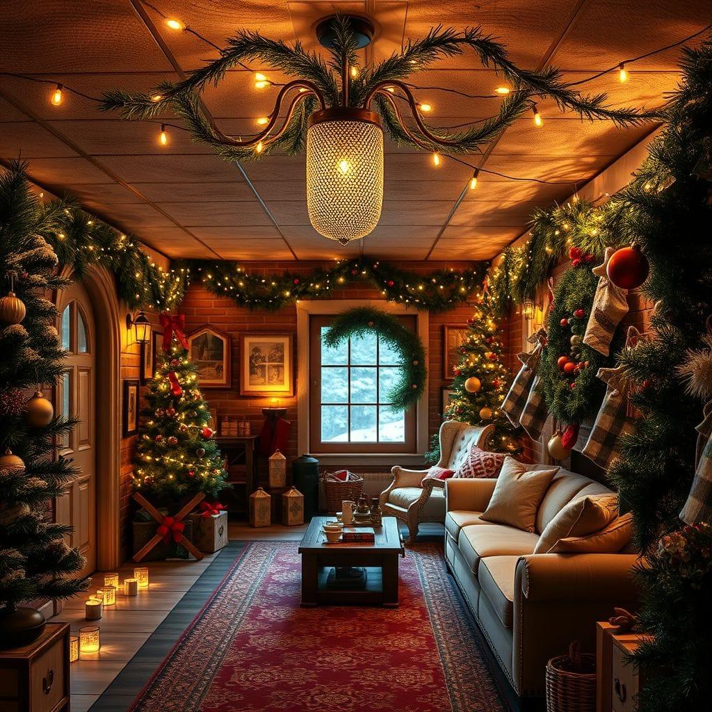 Christmas basement - AI Generated