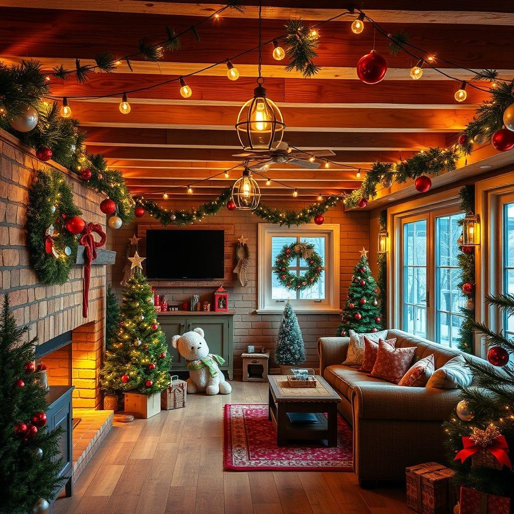 Christmas basement - AI Generated