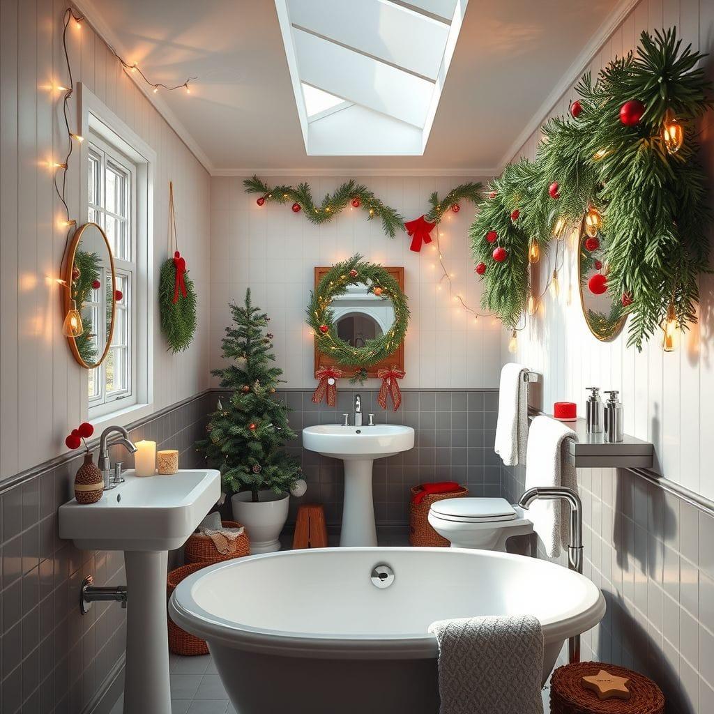 Christmas bathroom - AI Generated