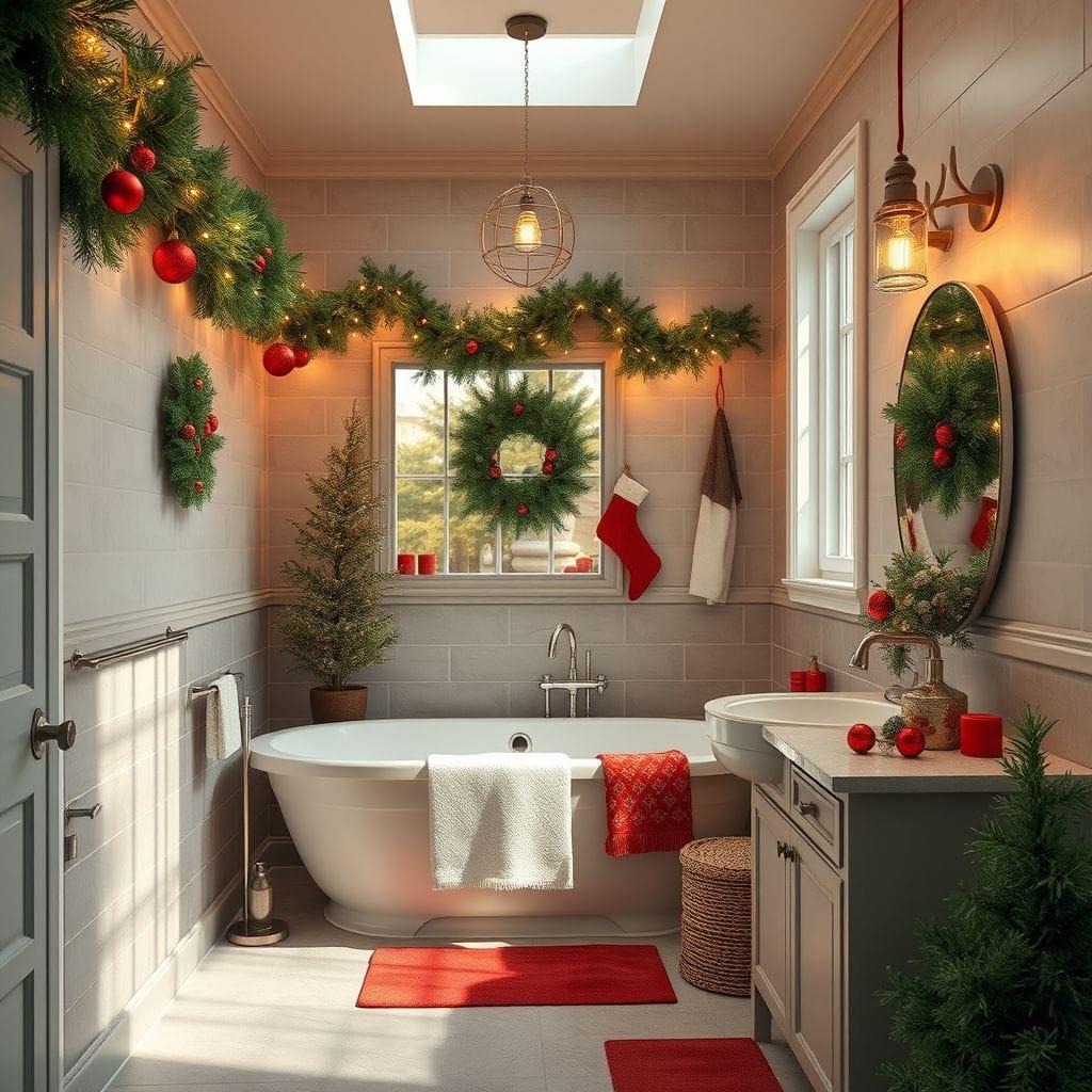 Christmas bathroom - AI Generated