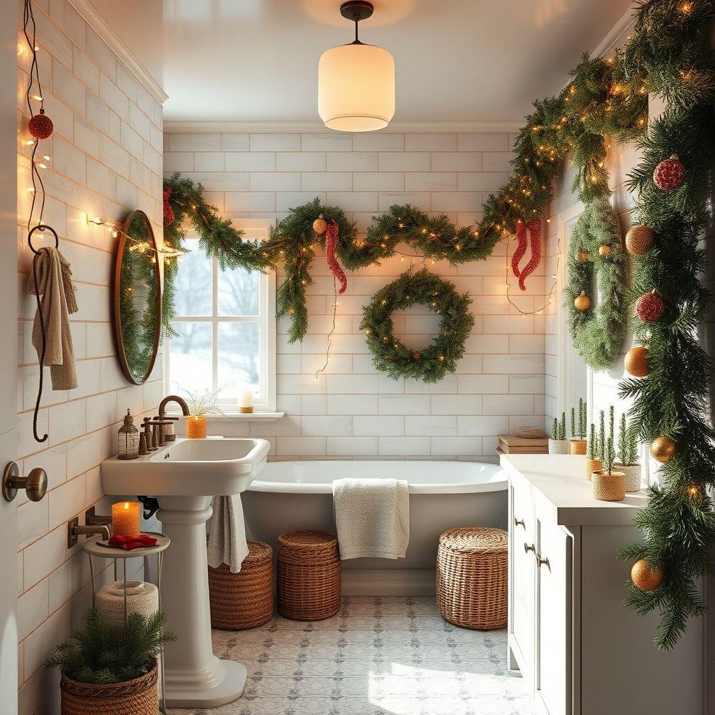 Christmas bathroom - AI Generated