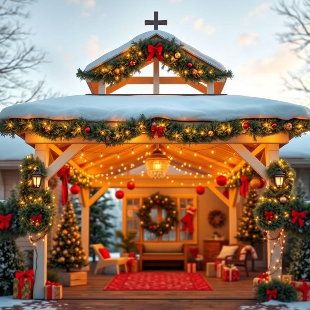 Christmas carport - AI Generated