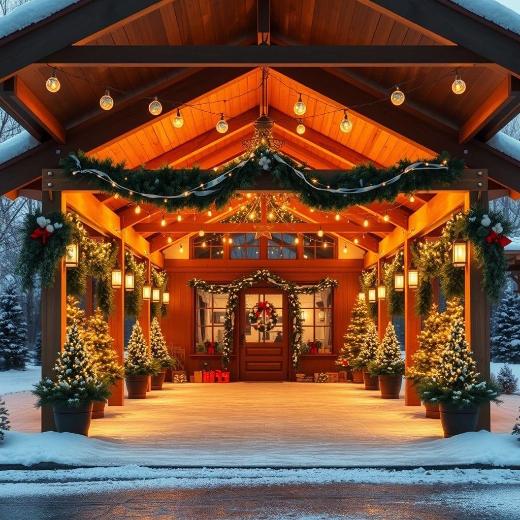 Christmas carport - AI Generated