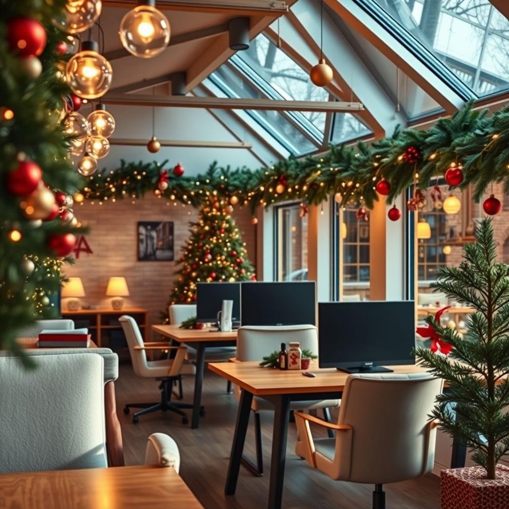 Christmas coworking space - AI Generated