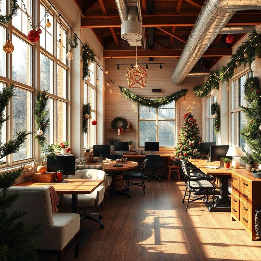 Christmas coworking space - AI Generated