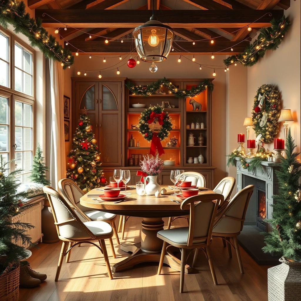 Christmas dining room - AI Generated
