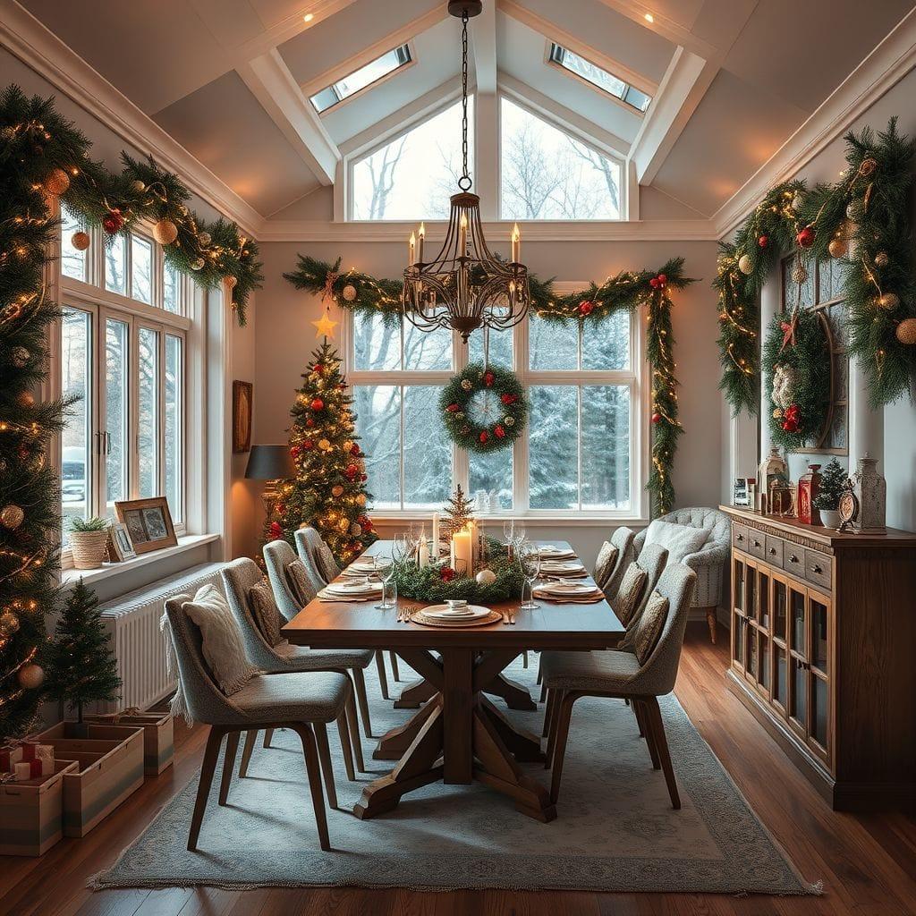 Christmas dining room - AI Generated