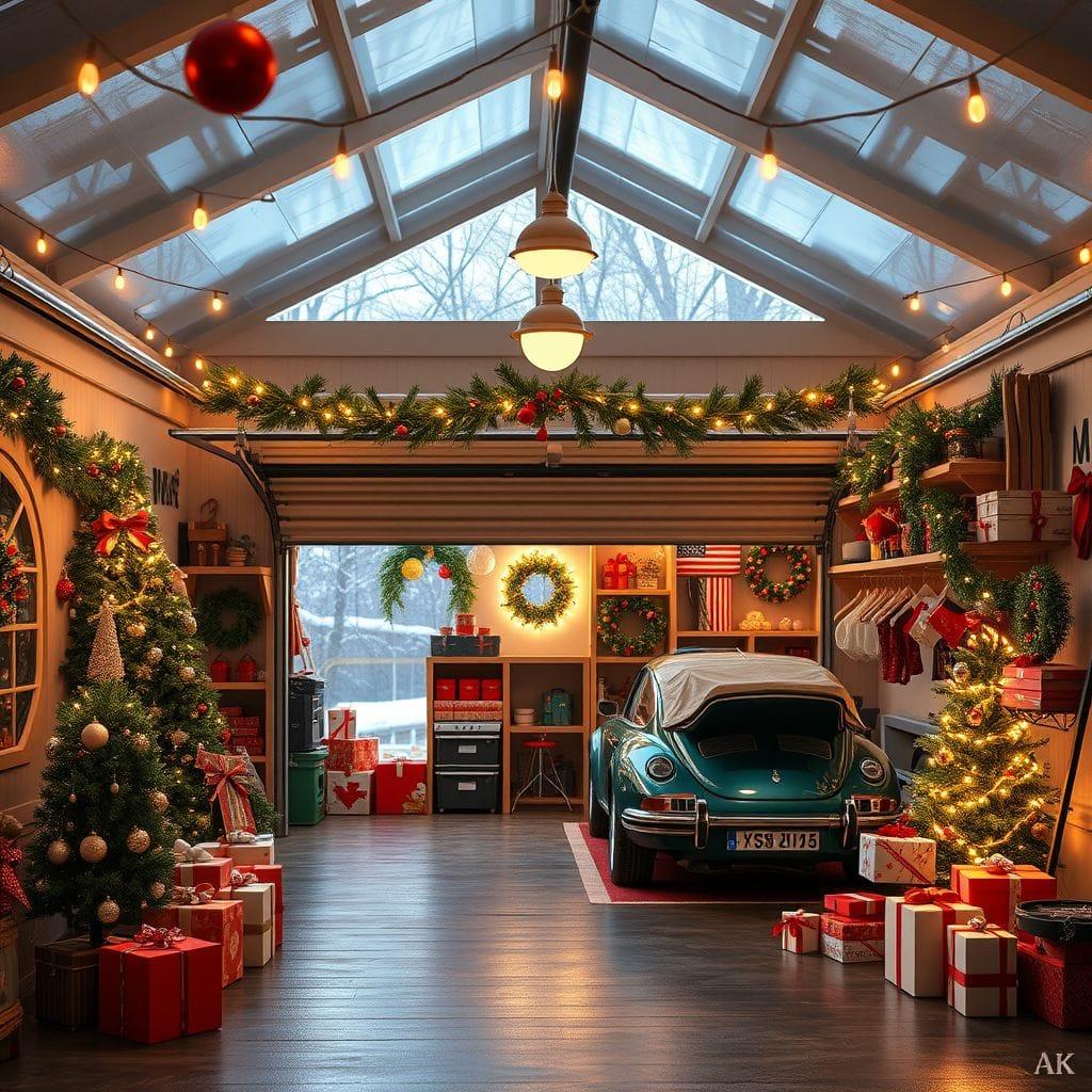 Christmas garage - AI Generated