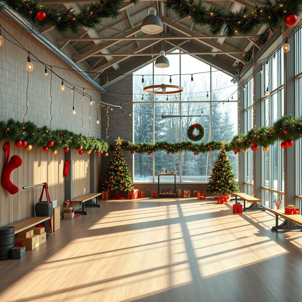 Christmas gym - AI Generated