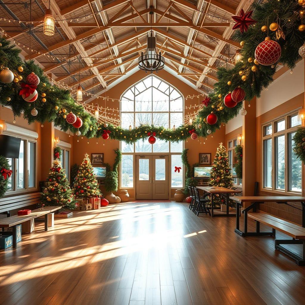 Christmas gym - AI Generated