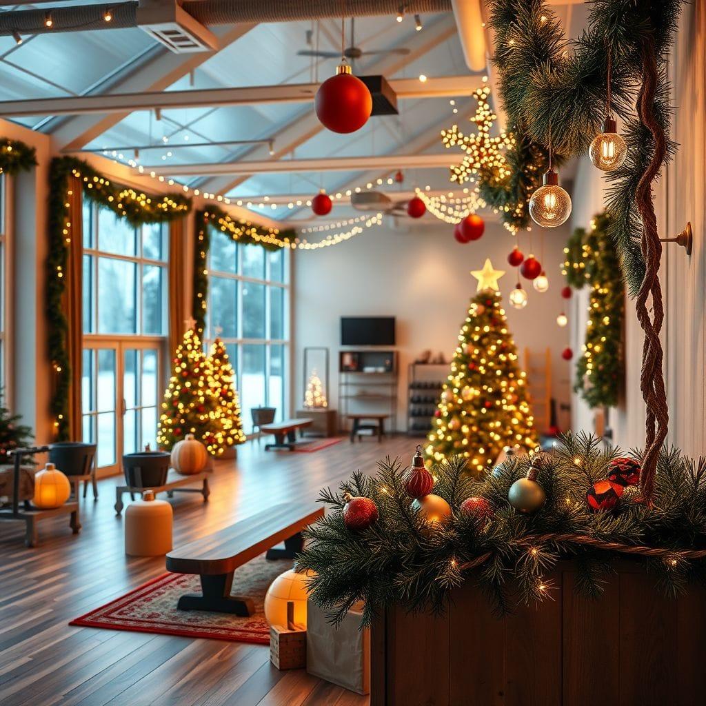 Christmas gym - AI Generated
