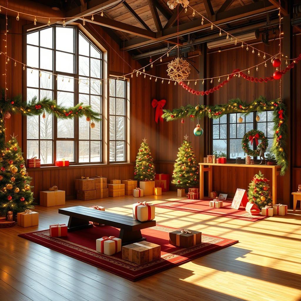 Christmas gym - AI Generated