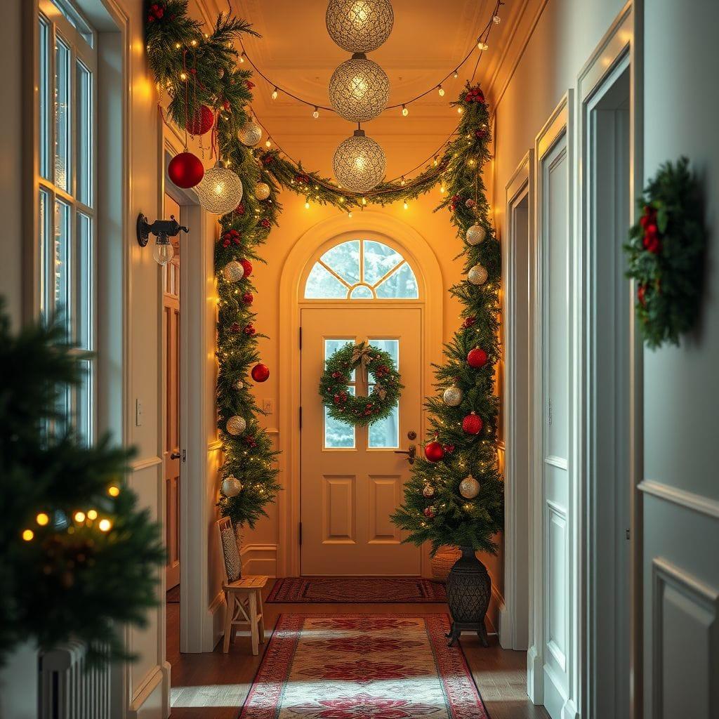 Christmas hallway - AI Generated