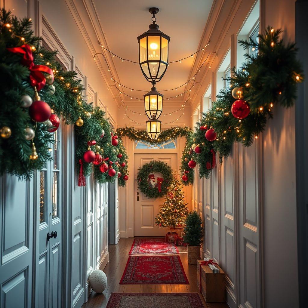 Christmas hallway - AI Generated