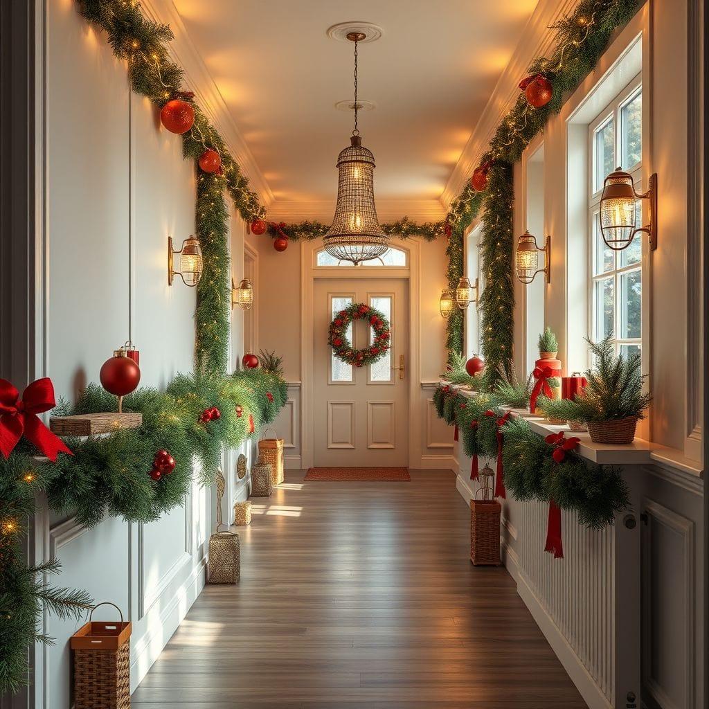 Christmas hallway - AI Generated