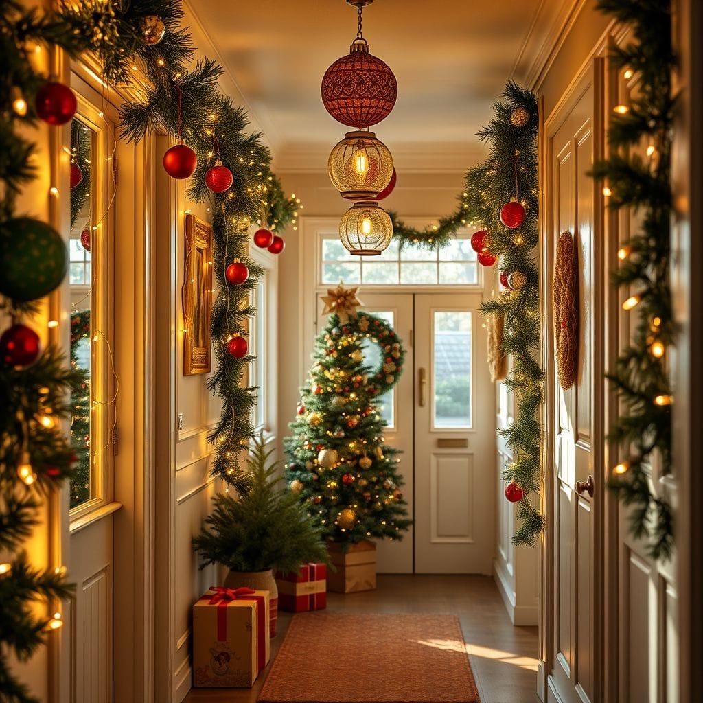 Christmas hallway - AI Generated