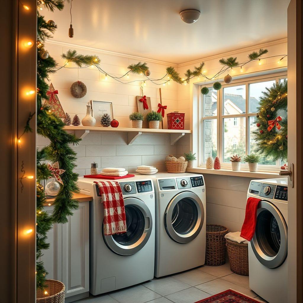 Christmas laundry room - AI Generated