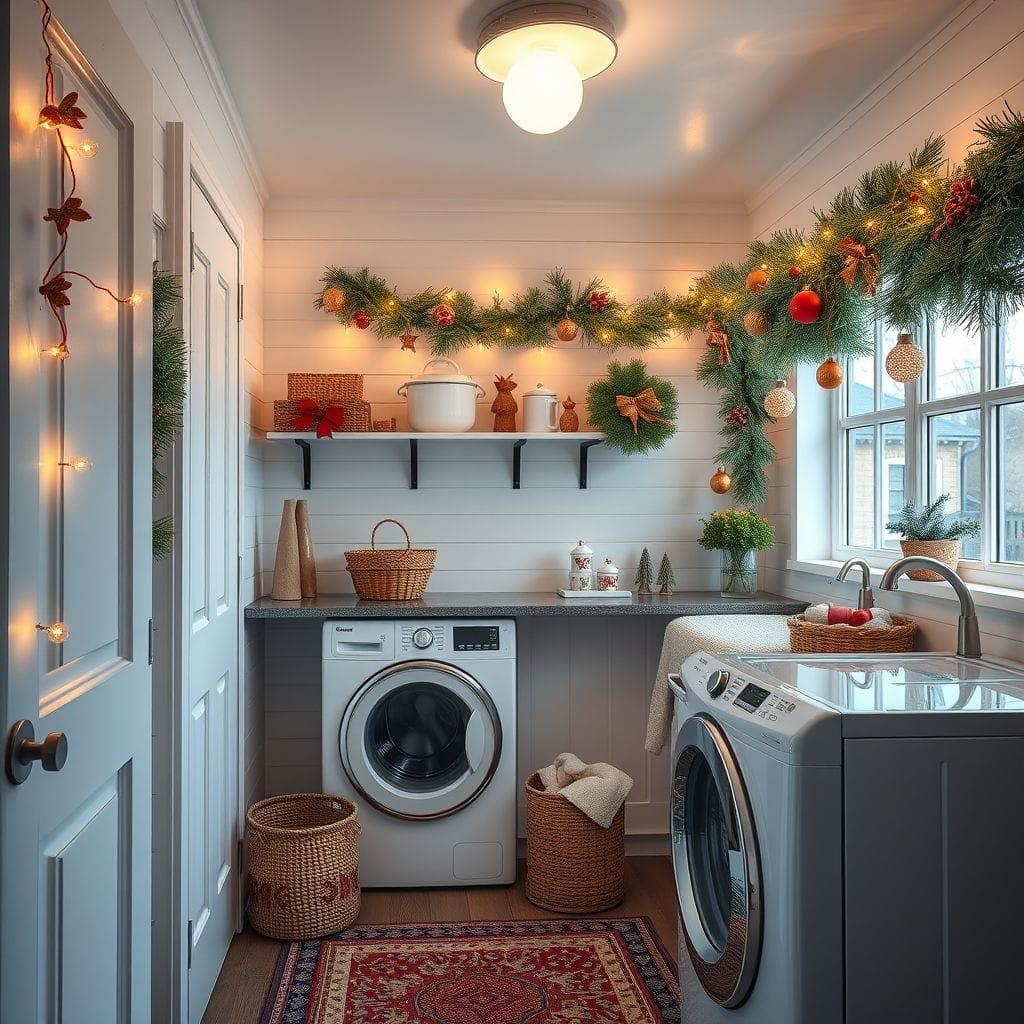 Christmas laundry room - AI Generated