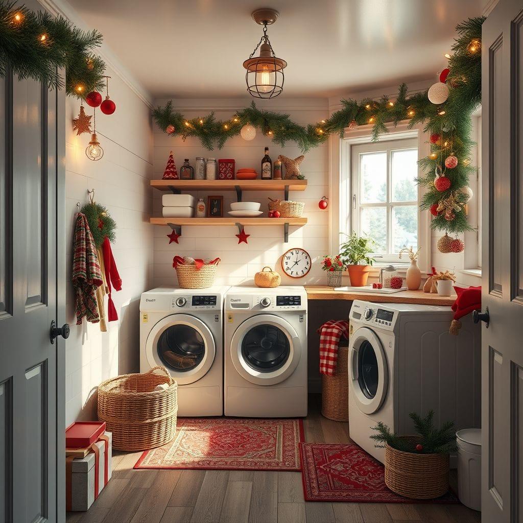Christmas laundry room - AI Generated