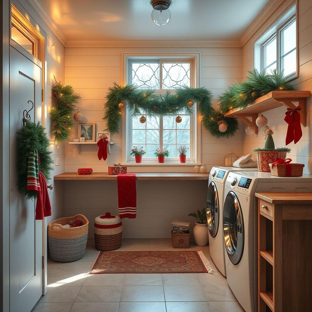 Christmas laundry room - AI Generated