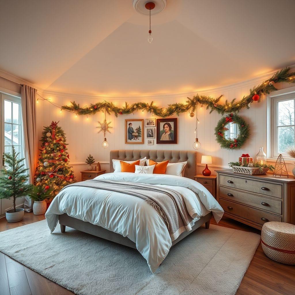 Christmas master bedroom - AI Generated