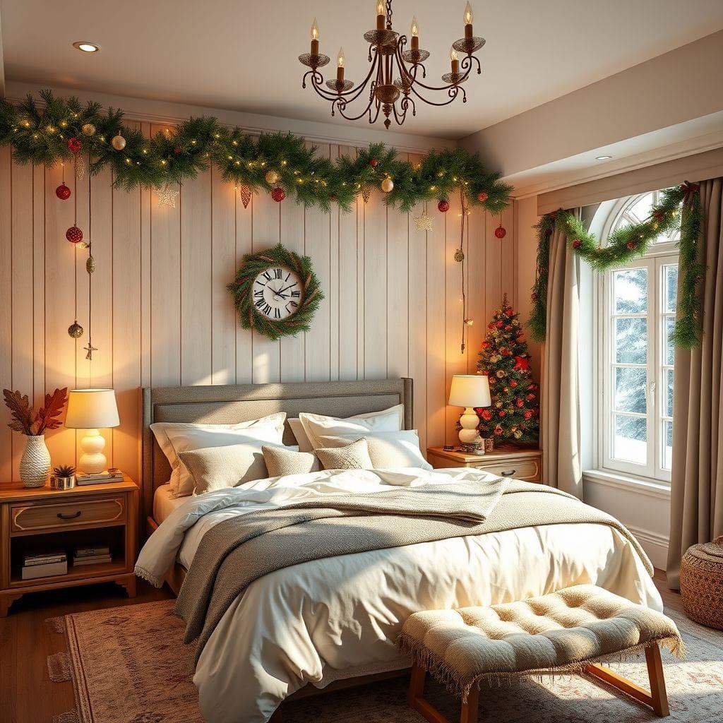 Christmas master bedroom - AI Generated