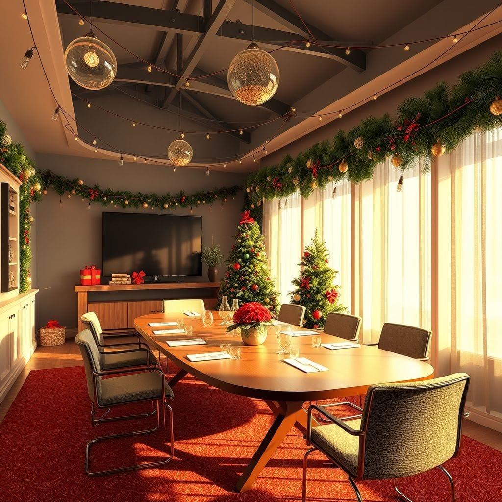 Christmas meeting room - AI Generated
