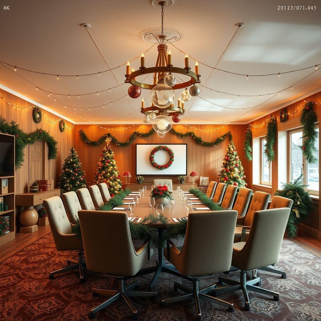 Christmas meeting room - AI Generated