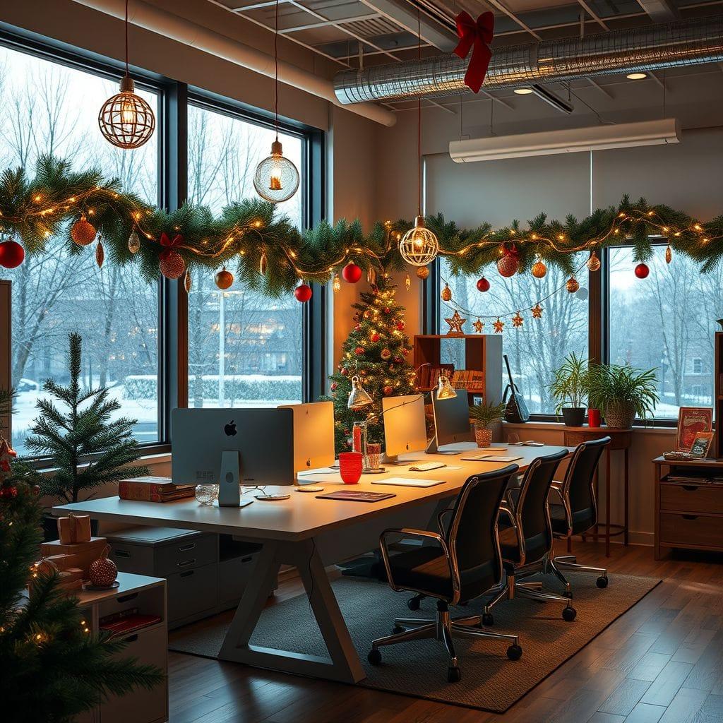 Christmas office - AI Generated