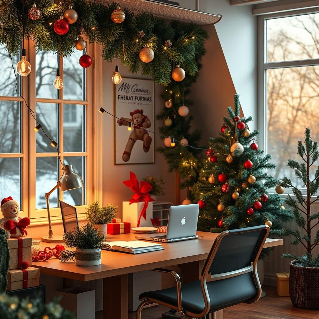 Christmas office - AI Generated
