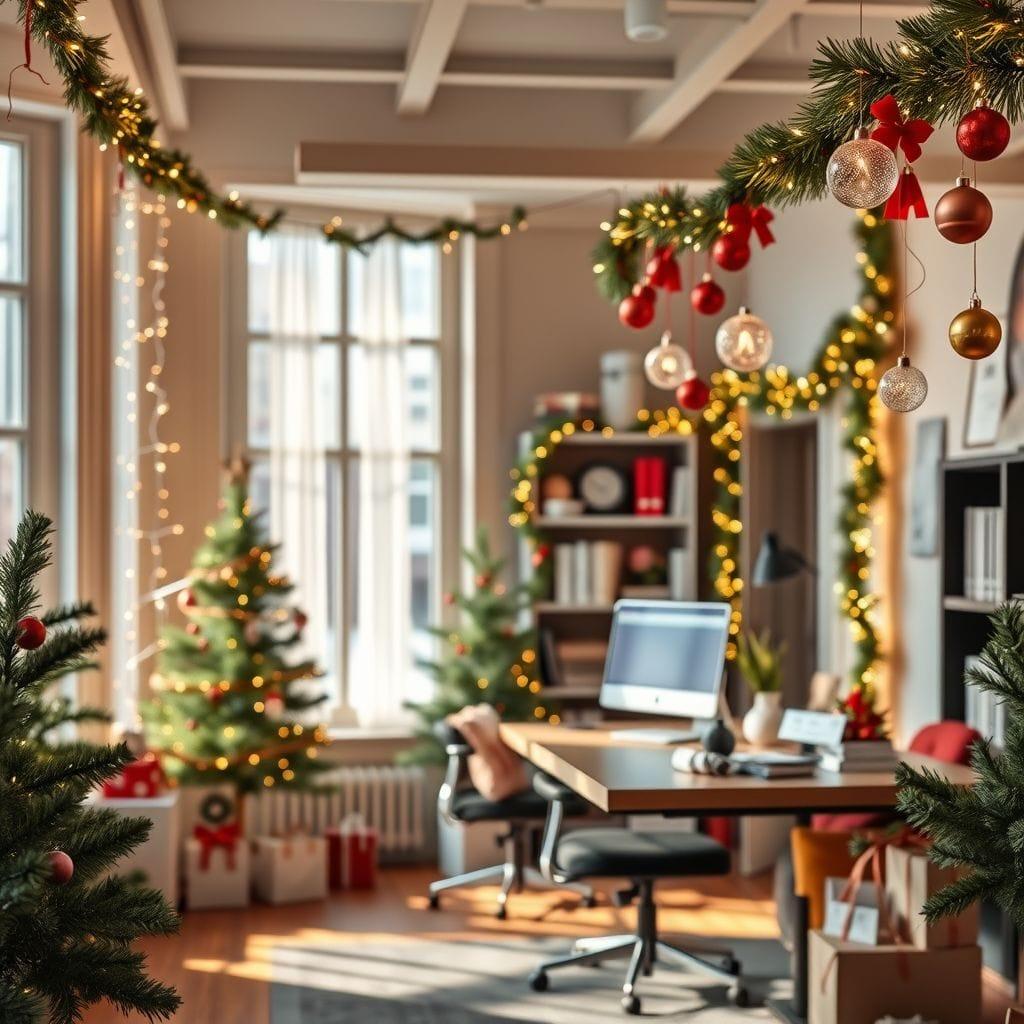 Christmas office - AI Generated