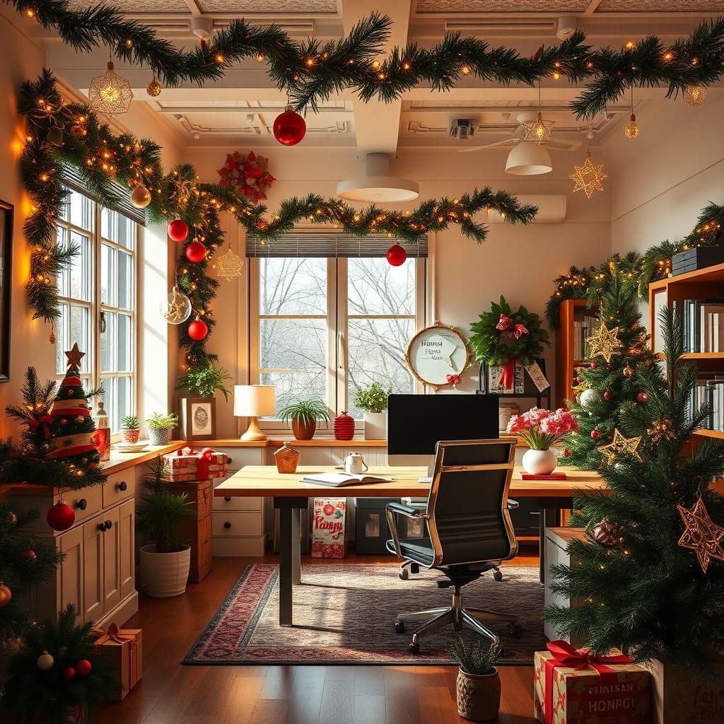 Christmas office - AI Generated