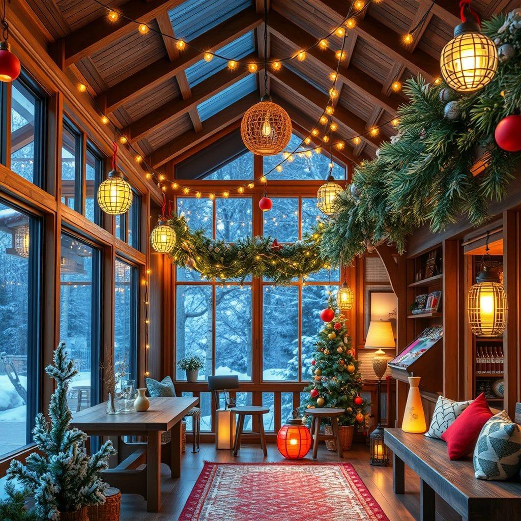 Christmas onsen - AI Generated