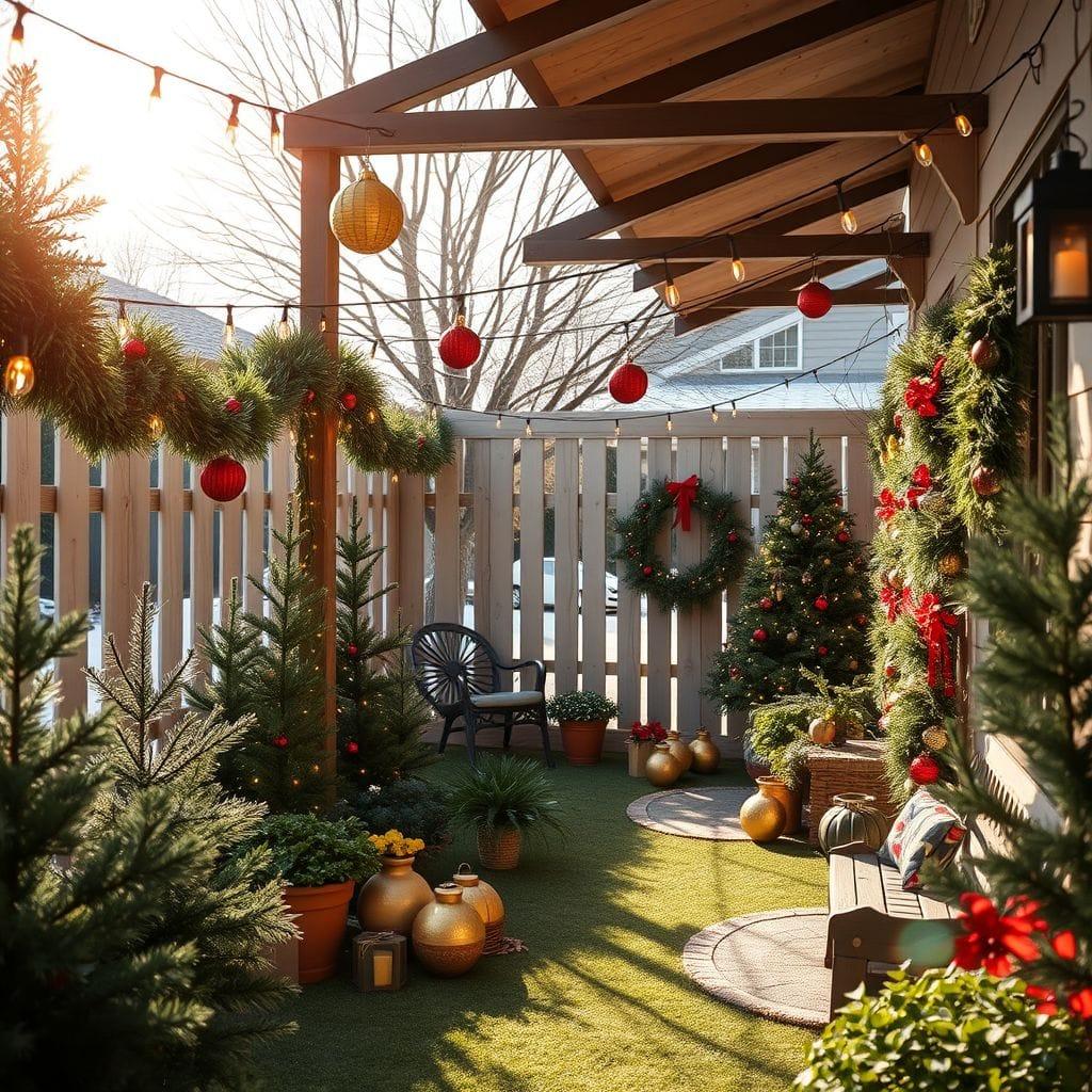 Christmas outdoor garden - AI Generated