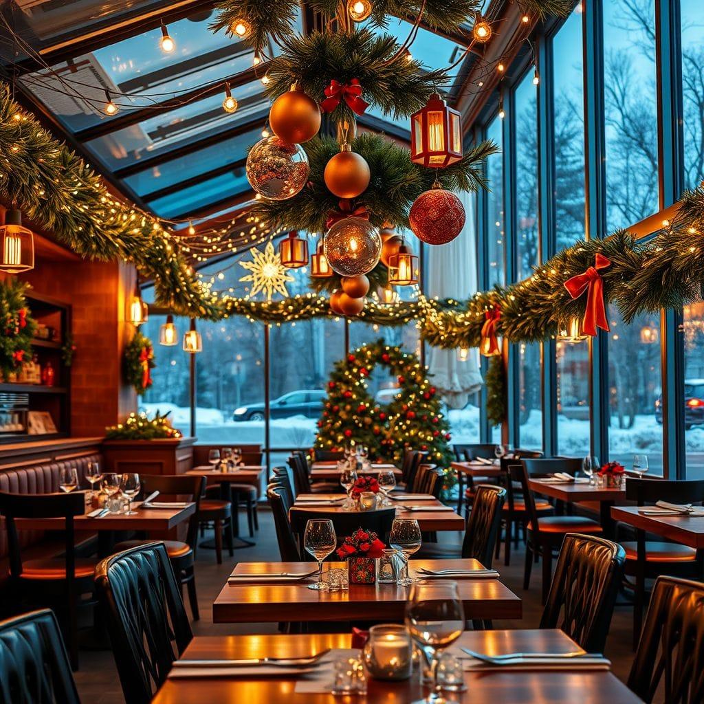Christmas restaurant - AI Generated
